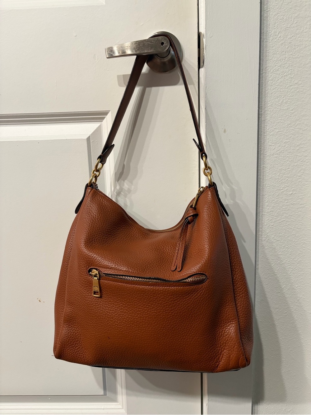 Coach Shay Pebbled Leather Shoulder Bag